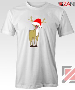 Naughty Reindeer Tshirt Ugly Christmas Tee Shirt Size S-3XL White