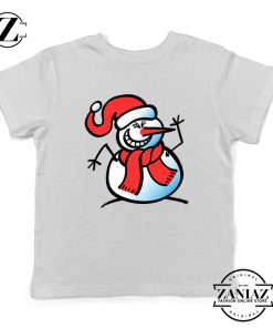 Naughty Snowman Youth Shirt Funny Christmas Kids Shirt White