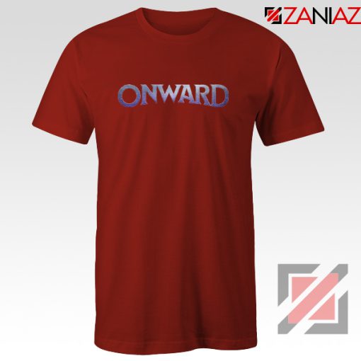 Onward Logo Tee Shirt Disney Film T-Shirt Size S-3XL Red