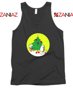 Funny Penguins Decorating Christmas Tree Tank Top