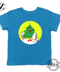 Christmas Tree Penguins Decorating Kids T-Shirt