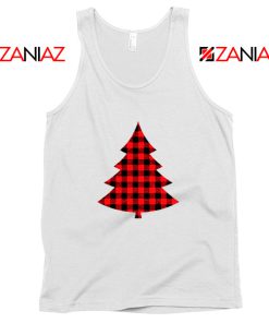 Merry Christmas Red Plaid Christmas Tree Tank Top