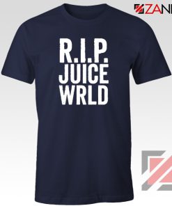 RIP Juice Wrld Red T-Shirt Cheap Musician T-Shirt Size S-3XL Navy Blue