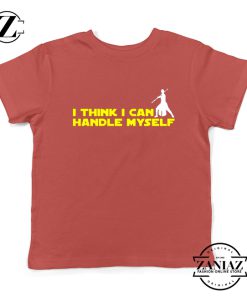 Rey Star Wars Youth Shirts I Think I Can Handle Myself Kids T-Shirt Red