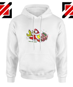 Santa Clause Fish Hoodie Funny Cute Christmas Hoodie Size S-2XL White