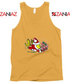 Santa Clause Fish Tank Top Cute Christmas Tank Top Size S-3XL Sunshine