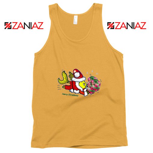 Santa Clause Fish Tank Top Cute Christmas Tank Top Size S-3XL Sunshine