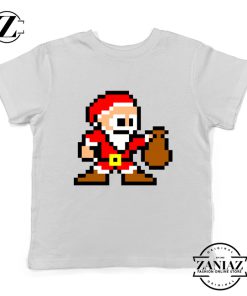 Santa Lego Youth T-Shirt Merry Christmas Kids Shirt Size S-XL White