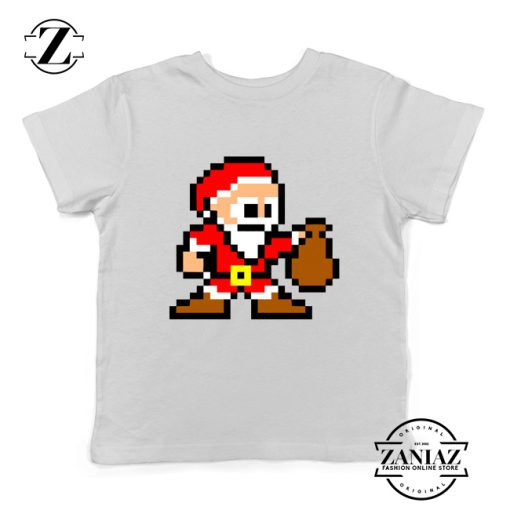 Santa Lego Youth T-Shirt Merry Christmas Kids Shirt Size S-XL White