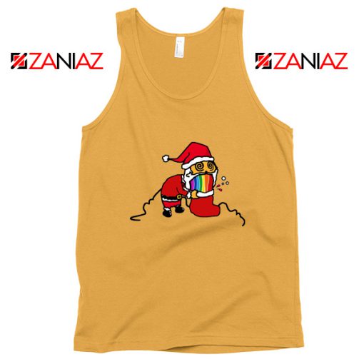 Santa Claus With Rainbow Christmas Tank Top