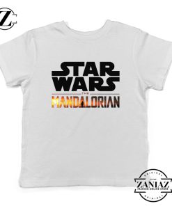 Star Wars The Mandalorian Kids Tee Shirts American TV Series Size S-XL White