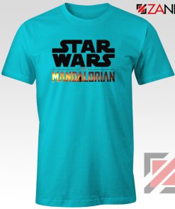 Star Wars The Mandalorian T-Shirt American TV Series T-Shirt Size S-3XL Light Blue