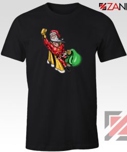 Super Santa Claus T-Shirt Ugly Christmas Tee Shirt Size S-3XL Black