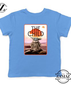 The Child Baby Yoda Kids Blue Tee Shirt