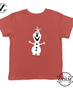 Warm Hug Youth Shirts Olaf Disney's Frozen Kids T-Shirt Size S-XL Red