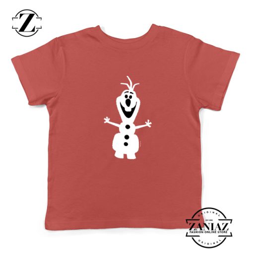 Warm Hug Youth Shirts Olaf Disney's Frozen Kids T-Shirt Size S-XL Red