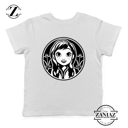 Anna Frozen Kids Tshirt Princess Disney Youth Tee Shirts S-XL White