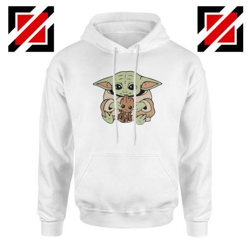 Baby Yoda Baby Groot White Hoodie