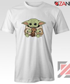 Baby Yoda Baby Groot White Tshirt