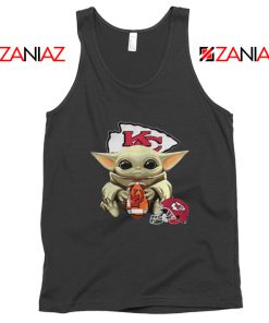 Baby Yoda Kansas City Chiefs Black Tank Top