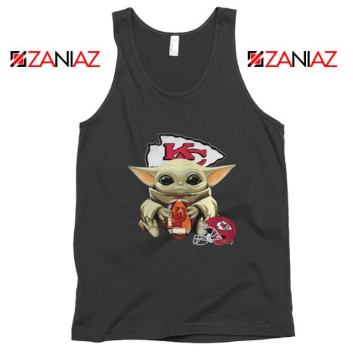 Baby Yoda Kansas City Chiefs Black Tank Top