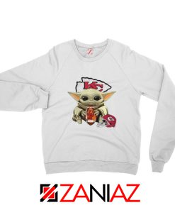 Baby Yoda Kansas City Chiefs White Sweatshirt