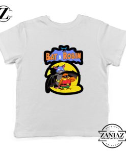 Bat and Robin White Kids Tshirt