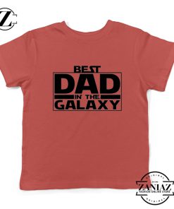 Best Dad In The Galaxy Youth Tshirt Starwars Merch Kids Tee Shirts S-XL Red