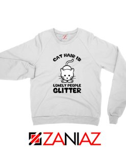 Buy Lonely People Glitter Sweatshirt Cat Lover Best Sweatshirt Size S-2XL White