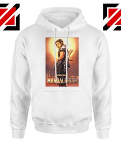 Cara Dune Poster Hoodie Star Wars The Mandalorian Hoodies S-2XL White