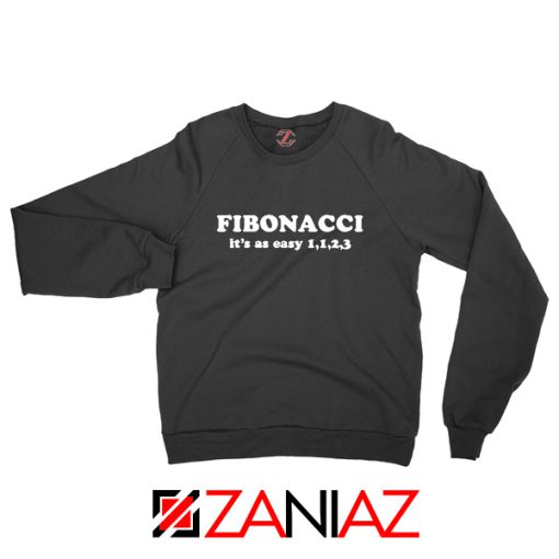 Fibonacci Sweatshirt Mathematics Algebra Sweater S-2XL Black