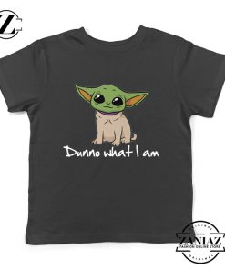 Green Alien Pug Yoda Black Youth Tshirt