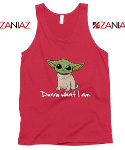 Green Alien Pug Yoda Red Tank Top