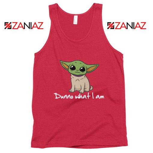 Green Alien Pug Yoda Red Tank Top