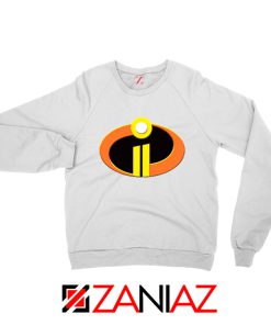 Incredibles Logo Sweatshirt Disney Pixar Halloween Sweaters S-2XL White