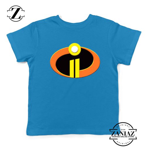 Incredibles Logo Youth Tshirt Disney Pixar Halloween Kids Tee Shirts S-XL Blue