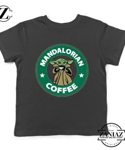 Mandalorian Coffee Black Kids Tee