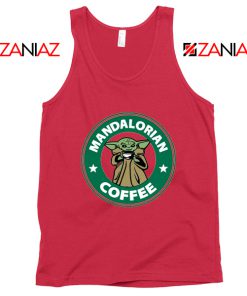 Mandalorian Coffee Tank Top Baby Yoda Star Wars Tops S-3XL