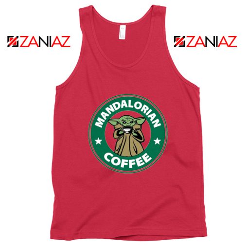 Mandalorian Coffee Tank Top Baby Yoda Star Wars Tops S-3XL