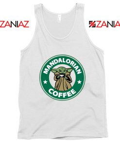 Mandalorian Coffee White Tank Top