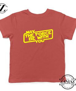 May The Force Be With You Kids Tshirt Obi Wan Kenobi Youth Tee Shirts Red