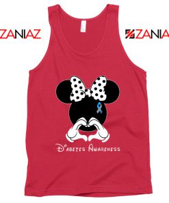 Minnie Mouse Tank Top Diabetes Awareness Gift Tops S-3XL