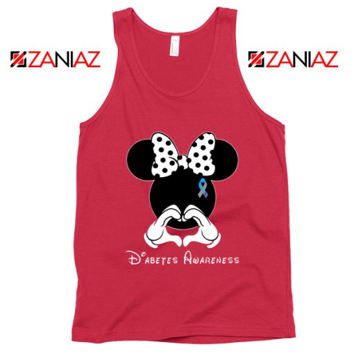 Minnie Mouse Tank Top Diabetes Awareness Gift Tops S-3XL