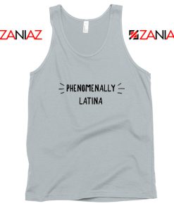 Phenomenally Latina Silver Tank Top