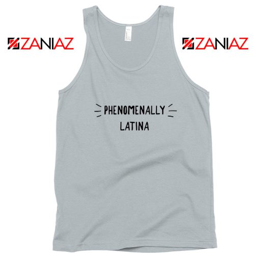 Phenomenally Latina Silver Tank Top