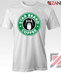 Star Beard Coffee Tshirt Funny Star Wars Tee Shirts S-3XL White