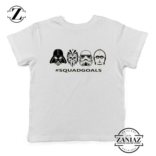 Star Wars Squad Goals Youth Tshirt Star Wars Characters Kids Tee Shirts White