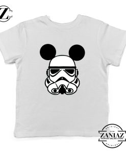 Stormtrooper Mickey Ears Kids Tshirt Star Wars Disney Youth Tee Shirts White