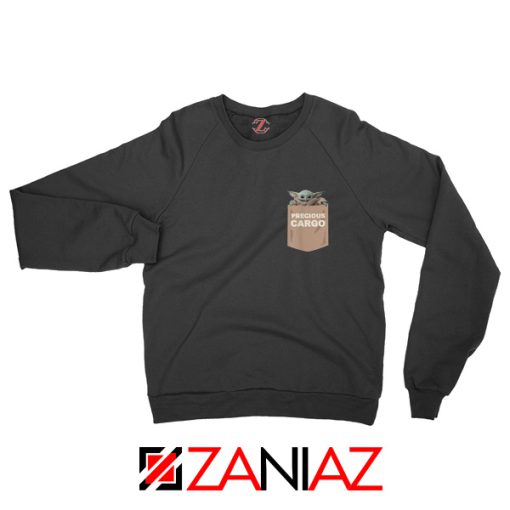 The Child Precious Cargo Pocket Black Sweatshirt