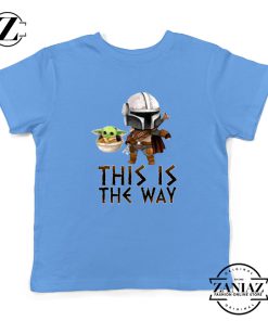 This Is The Way Baby Yoda Blue Kids Tshirt